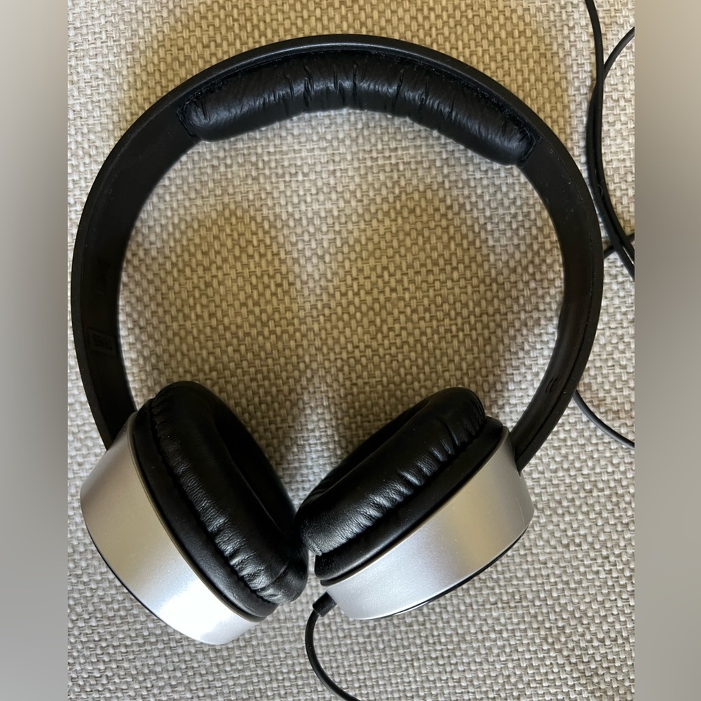 Silver and Black Over-Ear Headphones